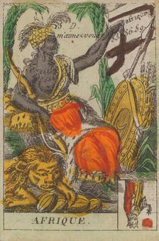 Afrique from Playing Cards (for Quartets) Costumes des Peuples Étrangers 1700-1799. Creator: Anon