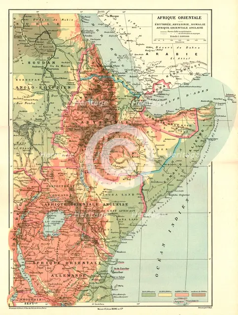 ''Afrique Orientale; Le Nord-Est Africain', 1914. Creator: Unknown.