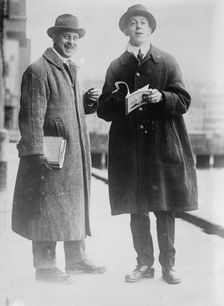 A.G. Lockwood and F. Ouimet sail for Europe, 1914. Creator: Bain News Service