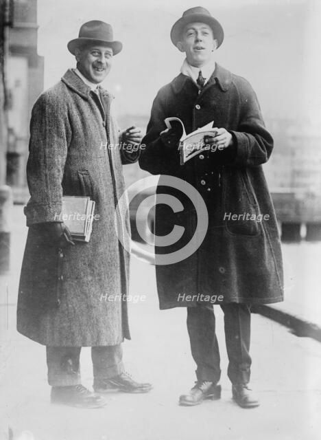 A.G. Lockwood and F. Ouimet sail for Europe, 1914. Creator: Bain News Service.