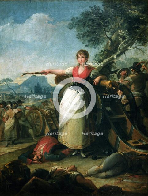 Agustina de Aragón. Artist: Gálvez, Juan (1774-1847)