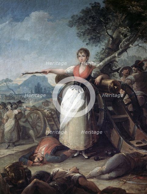 Agustina Zaragoza and Domenech called Agustina de Aragon (1790-1858), heroine of the War of Indep…