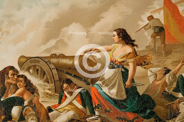 Agustina Zaragoza Doménech, (1786-1857), Heroine of the Peninsular War (1808-1814)...1892.  Creator: Unknown.