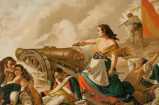 Agustina Zaragoza Doménech, (1786-1857), Heroine of the Peninsular War (1808-1814)...1892. Creator: Unknown