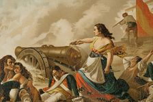 Agustina Zaragoza Doménech, (1786-1857), Heroine of the Peninsular War (1808-1814)...1892. Creator: Unknown