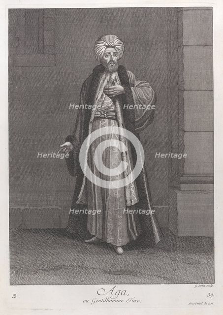 Aga, ou Gentilhomme Turc, 1714-15. Creator: Unknown.