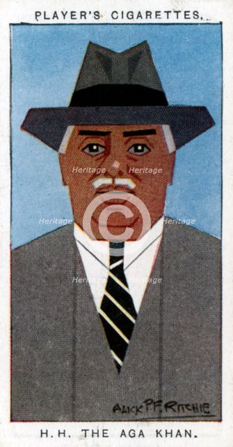 Aga Khan III (Mohammed Shah), Leader of the Ismailis, 1926.Artist: Alick P F Ritchie