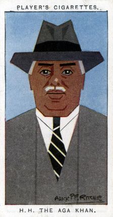 Aga Khan III (Mohammed Shah), Leader of the Ismailis, 1926.Artist: Alick P F Ritchie