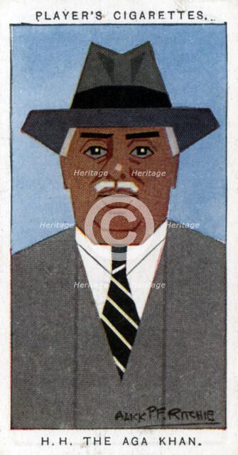 Aga Khan III (Mohammed Shah), Leader of the Ismailis, 1926.Artist: Alick P F Ritchie
