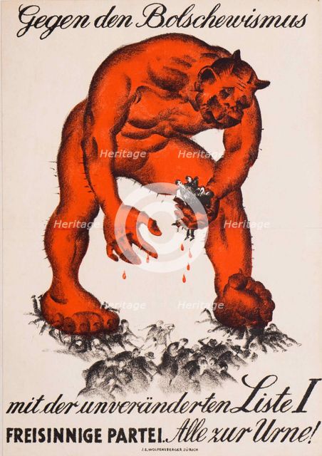 Against Bolshevism, 1919. Creator: Mangold, Burkhard (1873-1950).