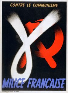 Against Communism poster for the French Milice, 1943-1944