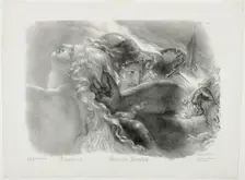 Agandecca, French Warrior, Starno, after The Apotheosis of French Heroes Who Died for Thei..., 1821. Creators: Hyacinthe-Louis-Victor-Jean-Baptiste Aubry-Lecomte, Godefroy Engelmann