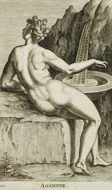 Aganippe, 1587. Creator: Philip Galle