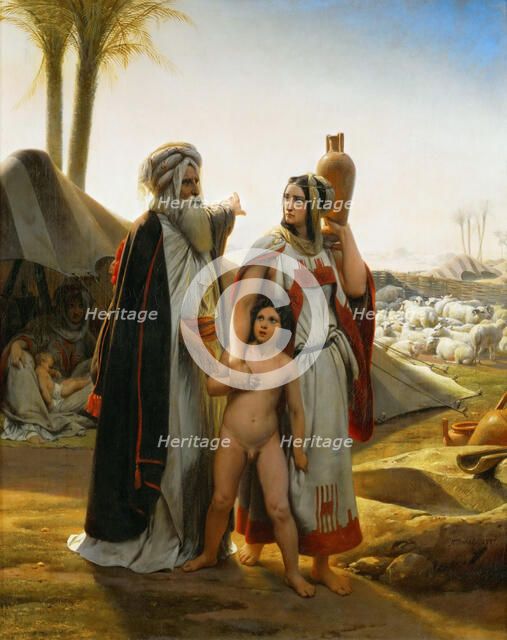 Agar chassée par Abraham (The Repudiation of Hagar), 1837. Creator: Vernet, Horace (1789-1863).
