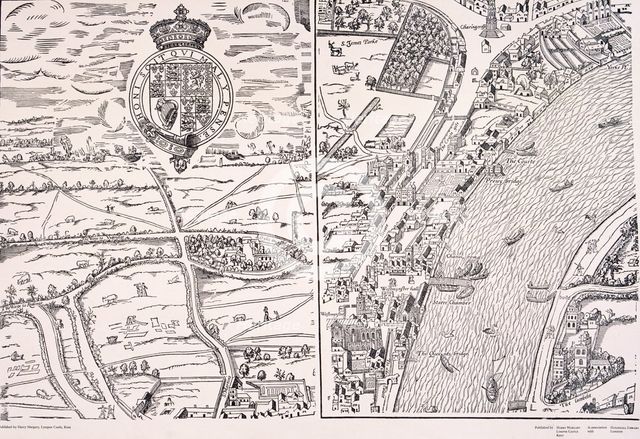 'Agas' Map of London, c1561. Artist: Unknown
