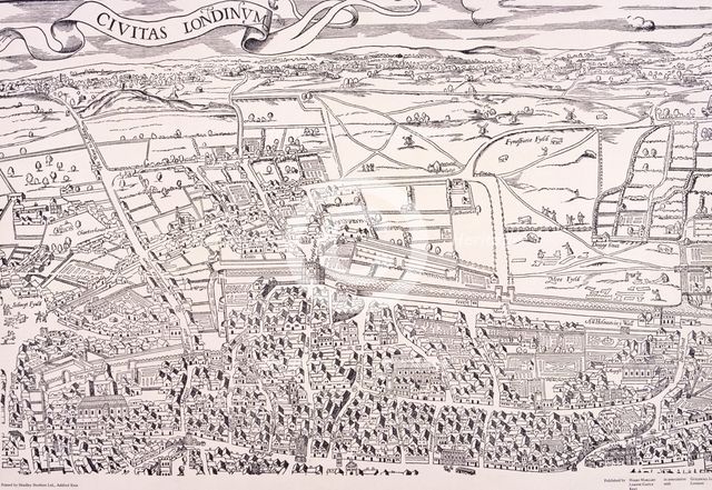 'Agas' Map of London, c1561. Artist: Unknown