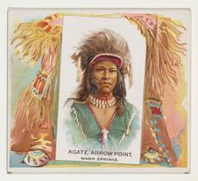 Agate Arrow Point, Warm Springs, from the American Indian Chiefs series (N36) for Allen & ..., 1888. Creator: Allen & Ginter