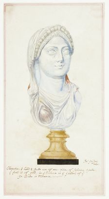 Agate Head of Cleopatra, early-mid 18th century. Creator: Giuseppe Grisoni
