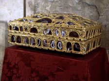 Agates box, c. 910, preserved in the Holy Chamber of the Oviedo Cathedral