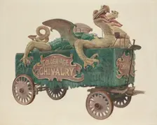 Age of Chivalry Circus Wagon, c. 1938. Creator: Howard Weld