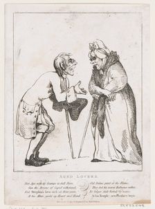 Aged Lovers, January 2, 1797., January 2, 1797. Creator: Thomas Rowlandson