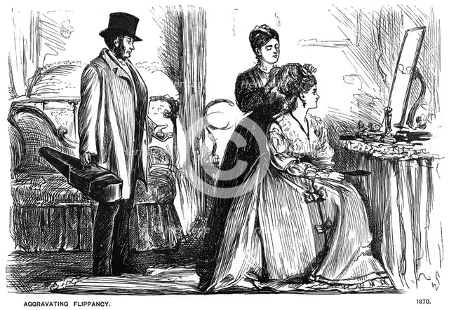 'Aggravating Flippancy', 1870 (1891).  Artist: George du Maurier