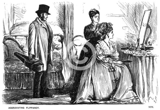 'Aggravating Flippancy', 1870 (1891).  Artist: George du Maurier