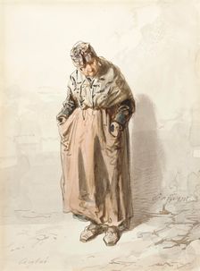 Aglaé, between c1859 and c1860. Creator: Paul Gavarni