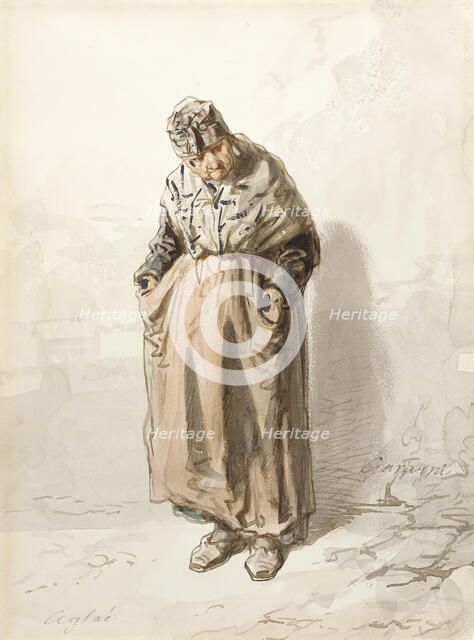 Aglaé, between c1859 and c1860. Creator: Paul Gavarni.