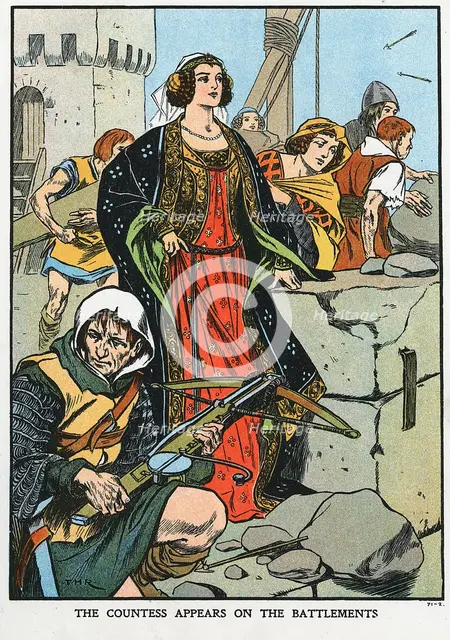 Agnes, Countess of Dunbar (1312?-1369), known as Black Agnes, 1338 (early 20th century). Artist: Unknown