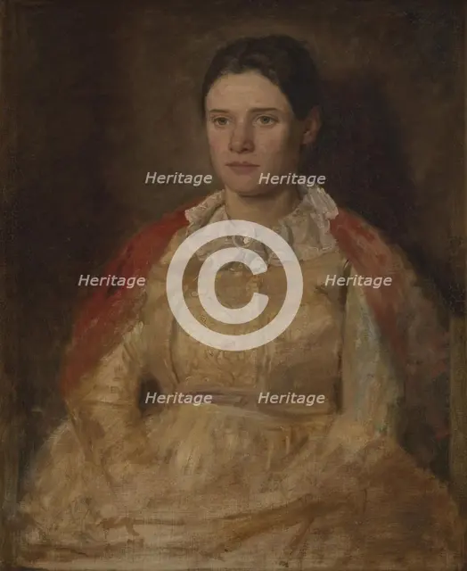 Agnete Skovgaard, née Lange, the artist's wife, 1887. Creator: Joakim Skovgaard.