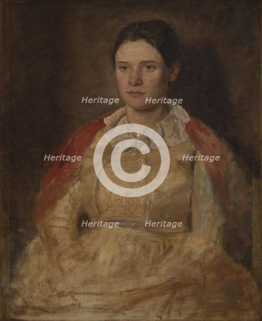 Agnete Skovgaard, née Lange, the artist's wife, 1887. Creator: Joakim Skovgaard.
