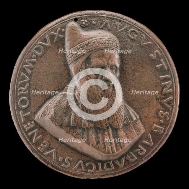Agostino Barbarigo, c. 1420-1501, Doge of Venice 1486-1501 [obverse], c. 1495. Creator: Sperandio Savelli.