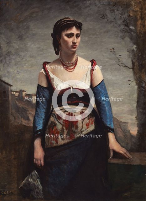 Agostina, 1866. Creator: Jean-Baptiste-Camille Corot.