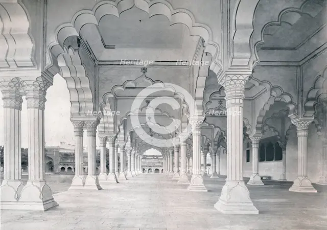 'Agra. The Dewan-i-am, or Hall of Public Audience', c1910. Creator: Unknown.