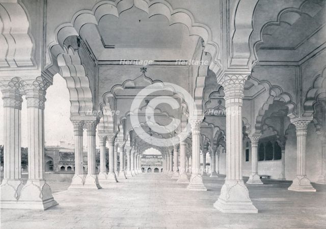 'Agra. The Dewan-i-am, or Hall of Public Audience', c1910. Creator: Unknown.