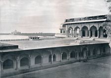 Agra. The Dewan-i-Khas Showing the Taj c1910. Creator: Unknown
