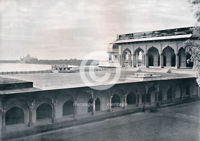 'Agra. The Dewan-i-Khas Showing the Taj', c1910. Creator: Unknown.