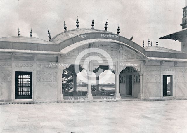 'Agra. The Khas Mahal shewing the Taj', c1910. Creator: Unknown.