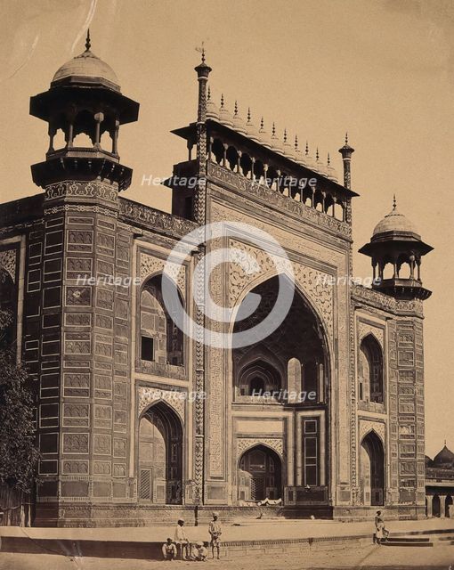 Agra, India: a large ornate building, c1858. Creator: Felice Beato.