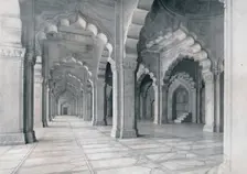 Agra. Interior of the Moti Musjid. (Pearl Mosque.) c1910. Creator: Unknown