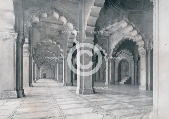 'Agra. Interior of the Moti Musjid. (Pearl Mosque.)', c1910. Creator: Unknown.