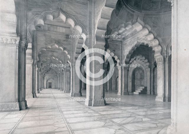 'Agra. Interior of the Moti Musjid. (Pearl Mosque.)', c1910. Creator: Unknown.