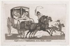 Agreeable Companions in a Post Chaise, June 5, 1790., June 5, 1790. Creator: Thomas Rowlandson