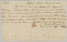 Agreement regarding hiring of enslaved woman Nelly and her children, December 22, 1810. Creator: Unknown