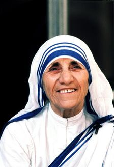 Agres Gonxa Bojaxhiu, Mother Teresa, called Teresa ((1910-1997), Nobel Peace Prize 1979, photo …