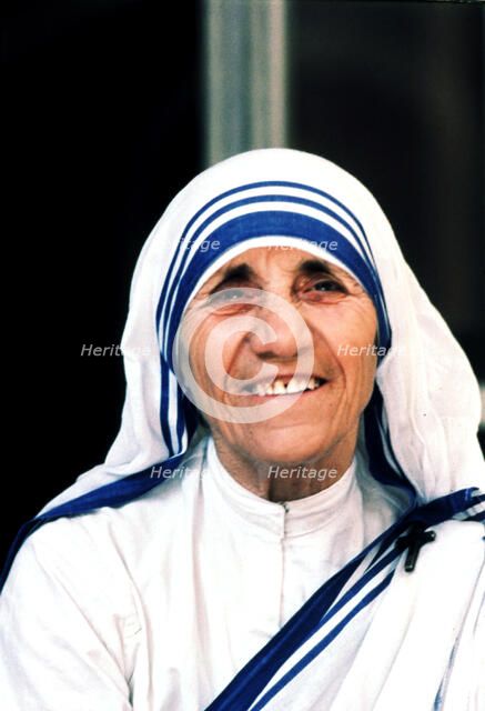 Agres Gonxa Bojaxhiu, Mother Teresa, called 'Teresa' ((1910-1997), Nobel Peace Prize 1979, photo …