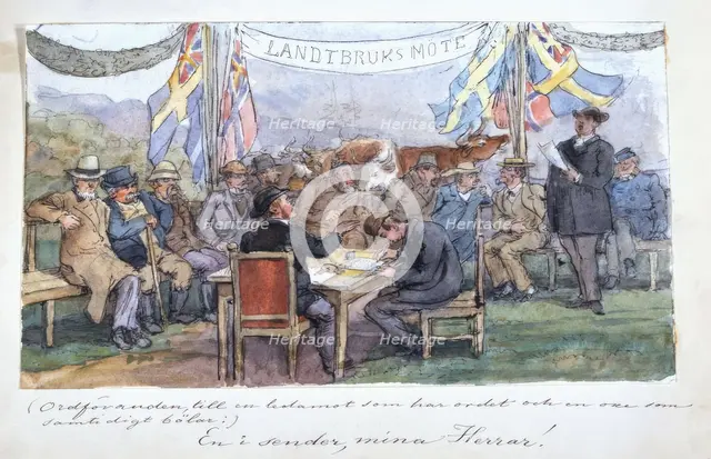 Agricultural meeting. (c1850s). Creator: Fritz von Dardel.