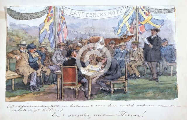 Agricultural meeting. (c1850s). Creator: Fritz von Dardel.