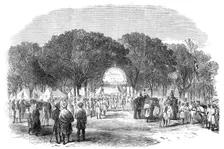 Agricultural Exhibition at Roorkee, North-West Provinces of India: general view, 1864. Creator: Unknown